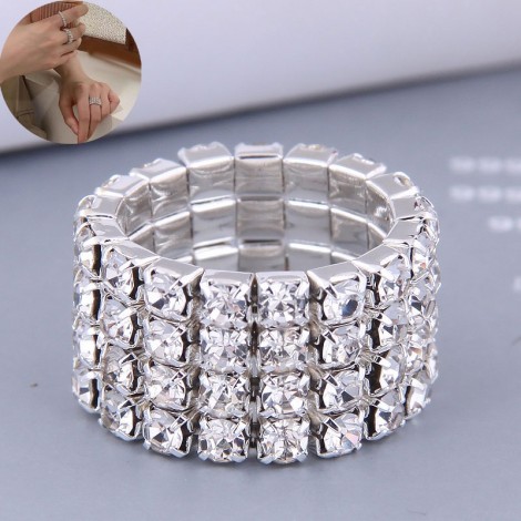 Korean Fashion Elastic Diamond Ring  Nhsc466540