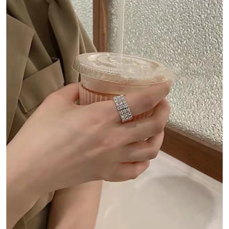 Korean Fashion Elastic Diamond Ring  Nhsc466541