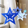 Hollow out stars 7 a set of pendant Christmas decorations new year Christmas decorations wedding Pentagram Ceiling Pendant