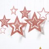 Hollow out stars 7 a set of pendant Christmas decorations new year Christmas decorations wedding Pentagram Ceiling Pendant