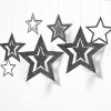 Hollow out stars 7 a set of pendant Christmas decorations new year Christmas decorations wedding Pentagram Ceiling Pendant