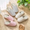 Machine washable couple home slippers for men and women Vertical stripes cotton soft-soled slippers Spring and autumn floor slippers