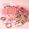 Mixed box children's beaded toy girl necklace material package beaded handmade diy gift