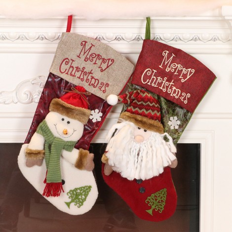 Christmas Eve Christmas decoration children's Christmas stockings gift bag Candy Bag Christmas pendant Christmas stockings christmas bag