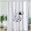 Waterproof and mould proof thickened polyester shower curtain digital printing shower curtain bathroom partition hanging curtain shower curtain cloth