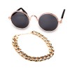 Spot pet fashion jewelry set Sunglasses dog necklace cat products combination set