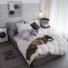 Home textile four piece set simple stripe European and American three piece set on bed