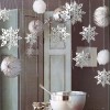 7-color large cardboard three-dimensional snowflake pendant 6-Piece set new year and Christmas party decoration supplies