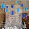 7-color large cardboard three-dimensional snowflake pendant 6-Piece set new year and Christmas party decoration supplies