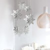 7-color large cardboard three-dimensional snowflake pendant 6-Piece set new year and Christmas party decoration supplies