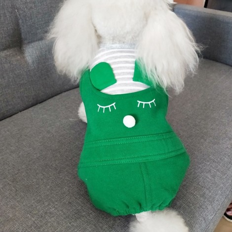 Only pet Belle autumn and winter dog plush four legged clothes cartoon cute VIP Teddy one-piece clothes
