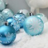 Christmas 6cm / 24 lake blue painted balls package Christmas Tree Pendant decorative ball