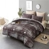 Home textile black and white plain tree leaf bedding three piece set