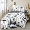 Home textile black and white plain tree leaf bedding three piece set