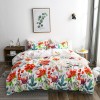 Home textile black and white plain tree leaf bedding three piece set
