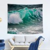 Decorative blanket tapestry Nordic ins blue ocean tapestry painting bedroom giant hanging cloth wall hanging custom