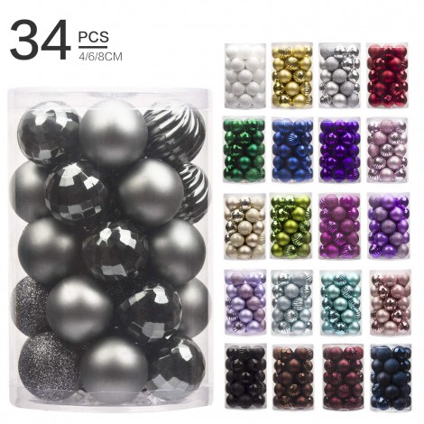34 Christmas ball sets 4cm Christmas decorations Christmas tree decorative ball shaped ball
