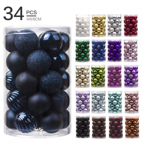 34 Christmas ball sets 6cm Christmas decorations Christmas tree decorative ball shaped ball