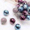 6cm / 24 blue purple painted ball set Christmas tree decorative ball gift christmas ball