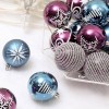 6cm / 24 blue purple painted ball set Christmas tree decorative ball gift christmas ball