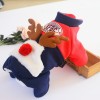 Autumn and winter pet four legged clothes thickened cashmere Christmas clothes dog elk cotton clothes