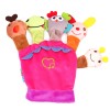 Storytelling parent-child interaction with music box finger puppet cartoon animal finger puppet glove plush toy