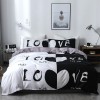 Reactive printing four piece eyelash size bedding