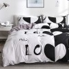 Reactive printing four piece eyelash size bedding