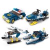 Enlightenment building block 1801 storm gunship hot selling military eight-in-one intelligence building block toy
