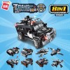 Enlightenment building block 1801 storm gunship hot selling military eight-in-one intelligence building block toy