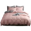 Bedding texture plain color quilt cover pillow case no bed sheet three sets