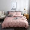 Bedding texture plain color quilt cover pillow case no bed sheet three sets