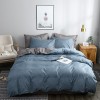 Bedding texture plain color quilt cover pillow case no bed sheet three sets