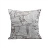 Simple pillow cover sofa stripe pillow cover Nordic home decoration cushion sticky linen cushion cover strip pillow