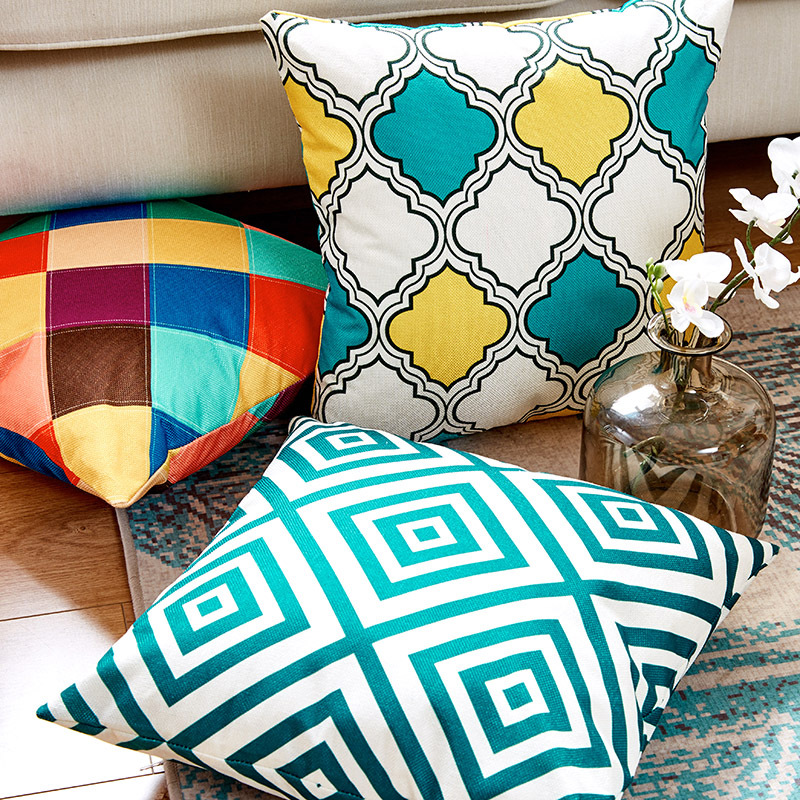 Ins style pillow cover modern geometry sofa pillow cushion cover office printed pillow cover