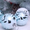 6cm / 24 white gold barrel painted Christmas Ball Christmas Tree Pendant decorative ball