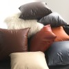 Pillow bedside soft bag Nordic PU leather pillow light luxury Technology cloth pillow car sofa pillow case