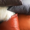 Pillow bedside soft bag Nordic PU leather pillow light luxury Technology cloth pillow car sofa pillow case