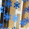 Gold silver white blue powder 4m small snowflake pull flower pull flag christmas new year winter theme party decoration