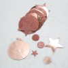 Rose golden onion powder mirror size star round piece pendant pull flower flag wedding birthday party decoration