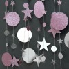 Golden onion powder champagne golden star wafer pull flower pendant party wedding celebration birthday celebration decoration
