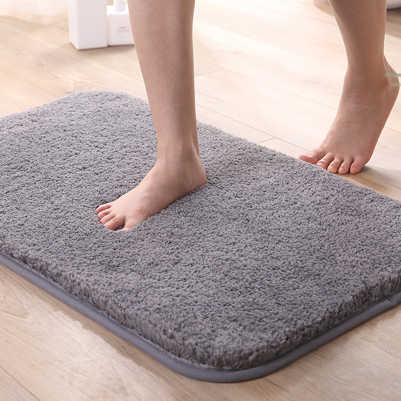 High Plush thickened Floor Mat Carpet simple kitchen toilet door mat bathroom non slip mat water absorbent foot mat