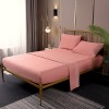 Solid embroidered Four Piece Bedding Set embroidery set