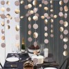 Champagne golden onion mirror round paper string flag pulling birthday party wedding window classroom Bar Party Decoration
