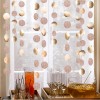 Champagne golden onion mirror round paper string flag pulling birthday party wedding window classroom Bar Party Decoration