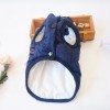 Pet clothes autumn winter cotton vest dog cotton coat two-color splicing coat cold proof and warm Teddy ski suit