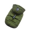 Autumn and winter dog clothes two leg down jacket waterproof pet cotton vest hat detachable