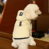 Autumn and winter dog clothes two leg down jacket waterproof pet cotton vest hat detachable