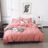 Bedding solid matte three piece set plain color can be matched with multi piece sheet, fitted sheet and pillow case
