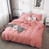Bedding solid matte three piece set plain color can be matched with multi piece sheet, fitted sheet and pillow case